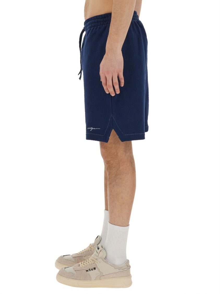 Bermuda Shorts With Embroidered Logo