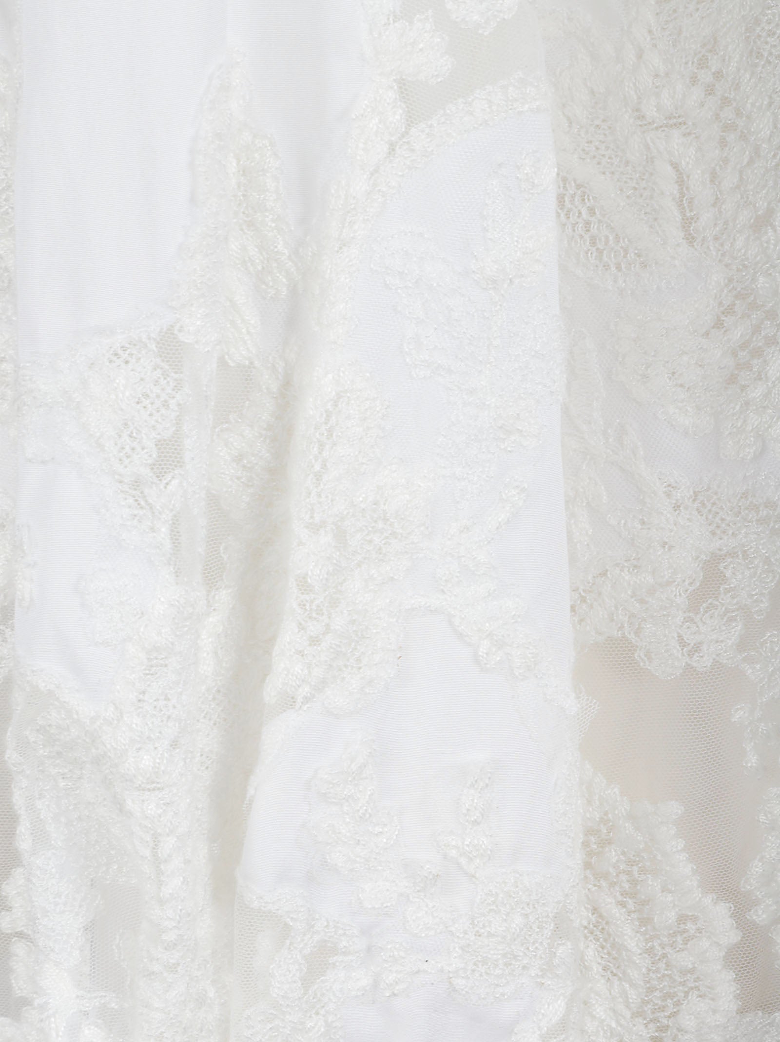 Classic Lace-Detail Shirt with Cropped Silhouette