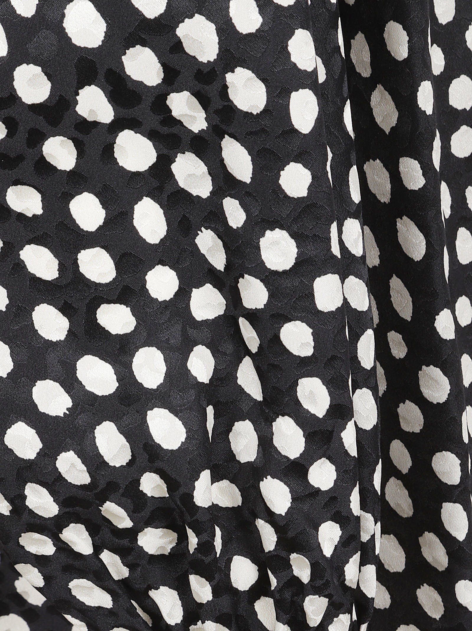 Silk Jacquard Blouse with Ruffles