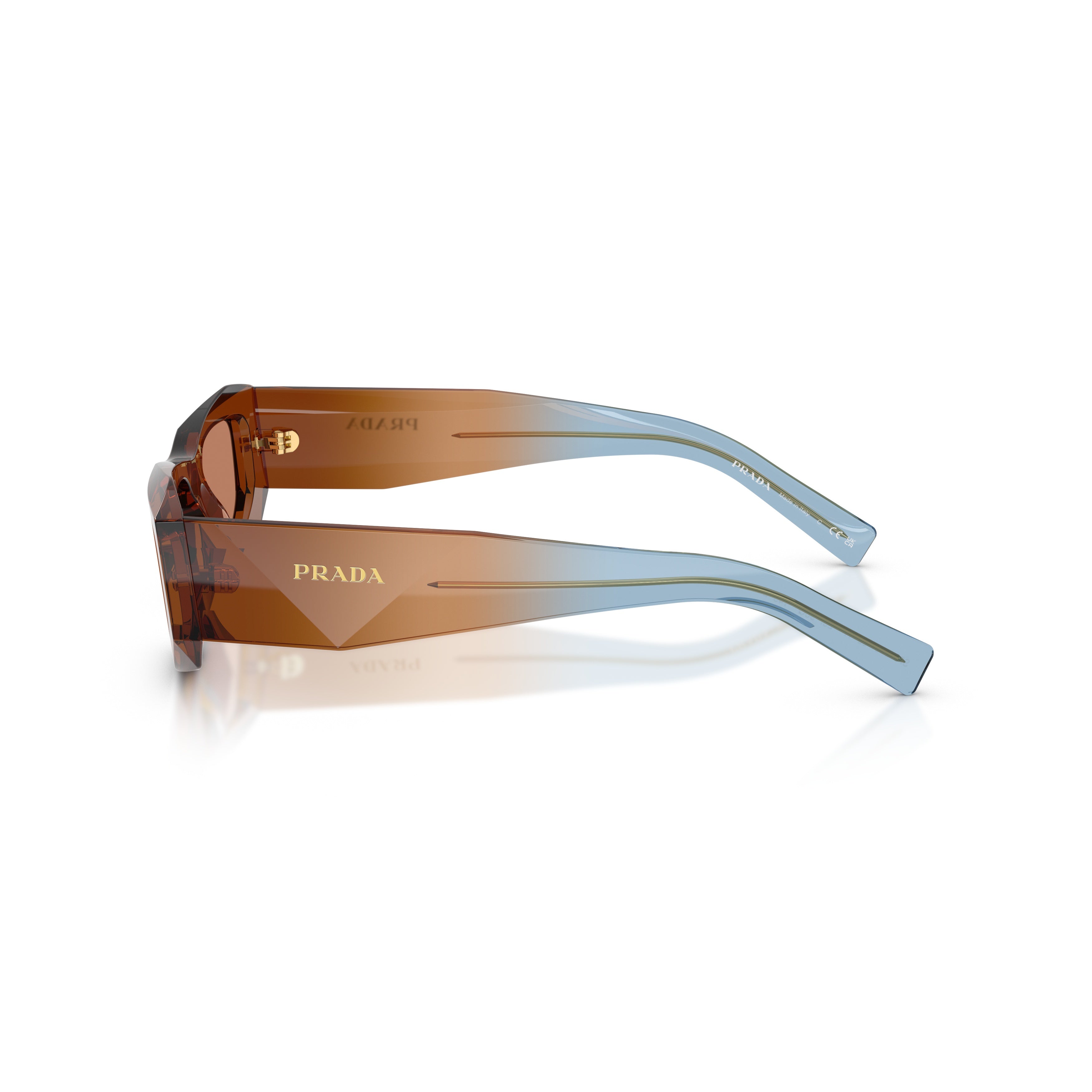 0pr B19s Translucent Brown Angular Sunglasses