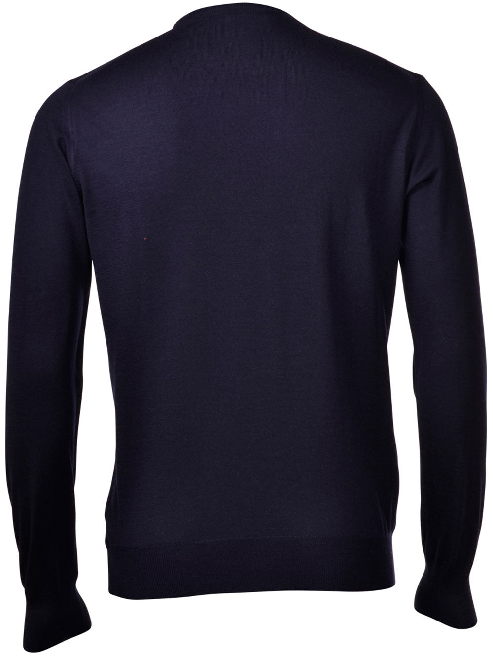 Paricollo Rich Blue Fine-Knit Wool Sweater