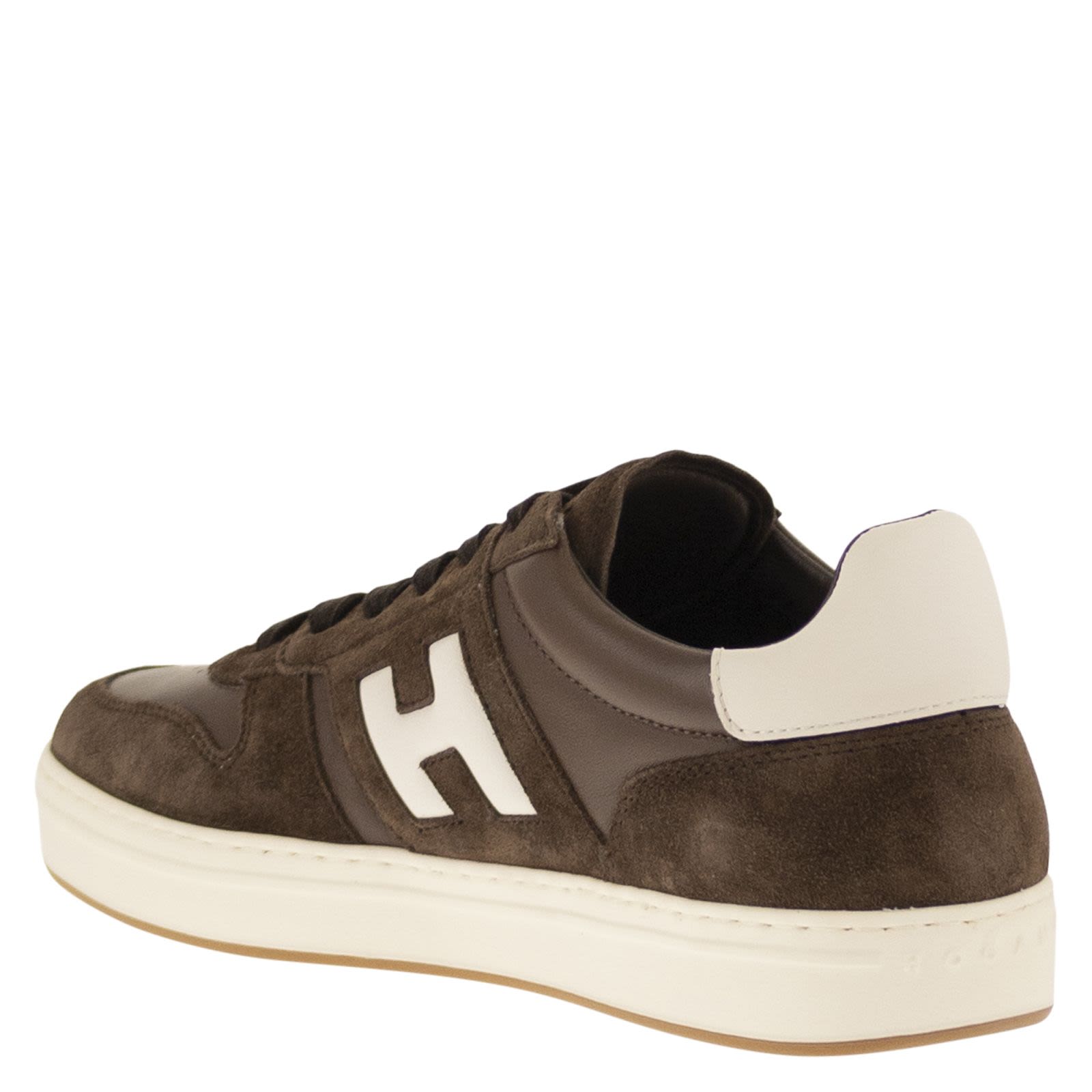 Lace-Up Sneakers With Iconic 'H' Logo And Elevated Sole