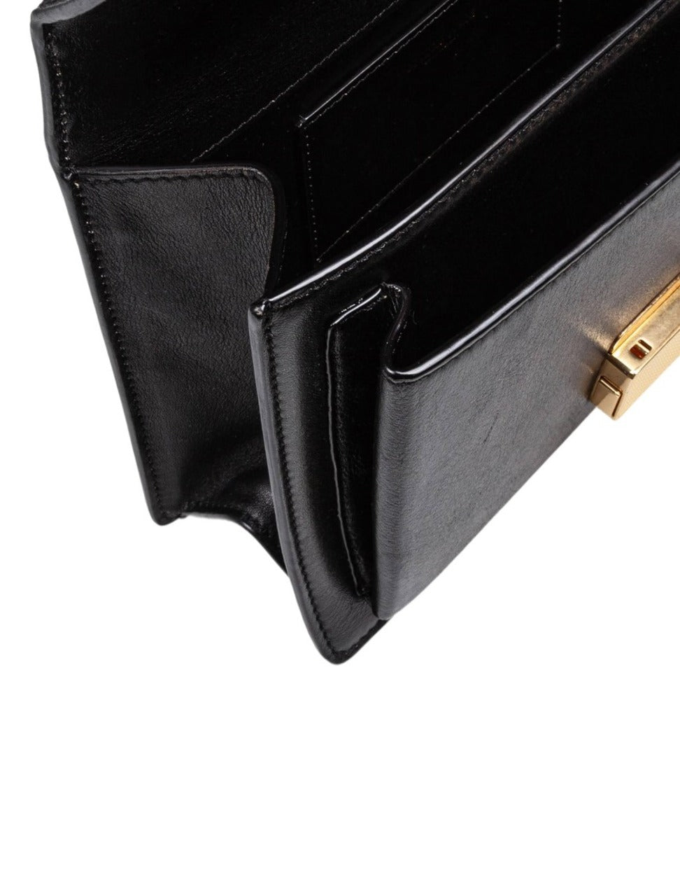 Black Leather Venezia Handbag
