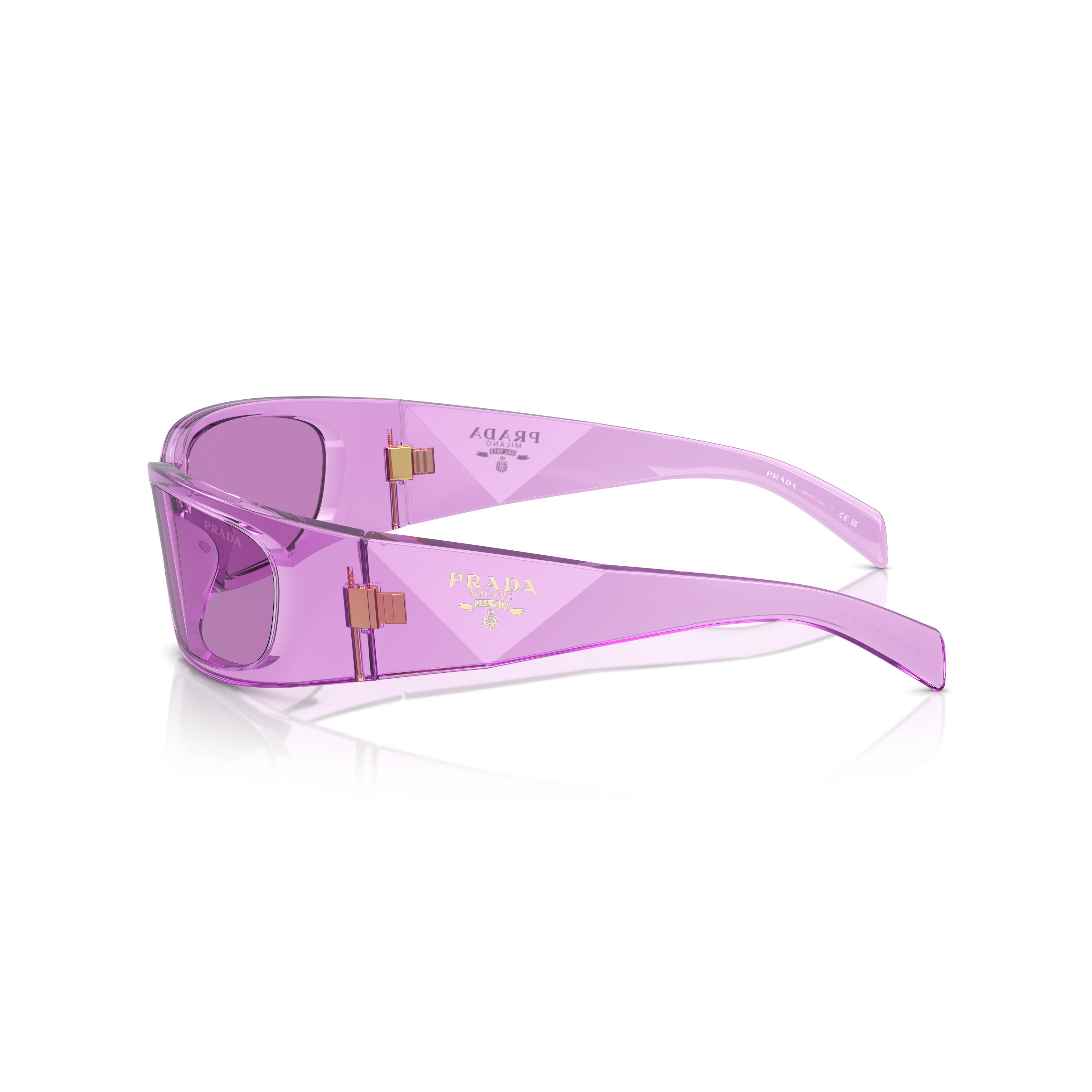 0pr A14s Translucent Purple Rectangular Sunglasses