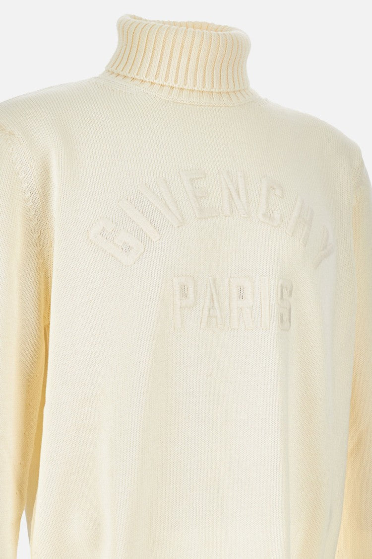 Beige High Neck Sweater