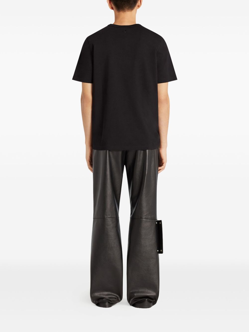 Black T-Shirt with Crew Neckline