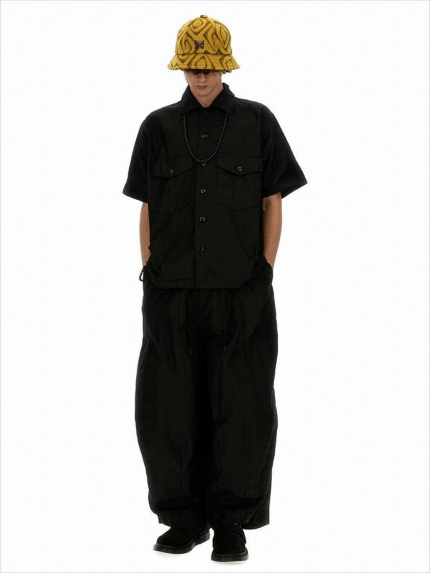 Relaxed Fit Short-Sleeved Shirt With Classic Collar And Chest Pockets