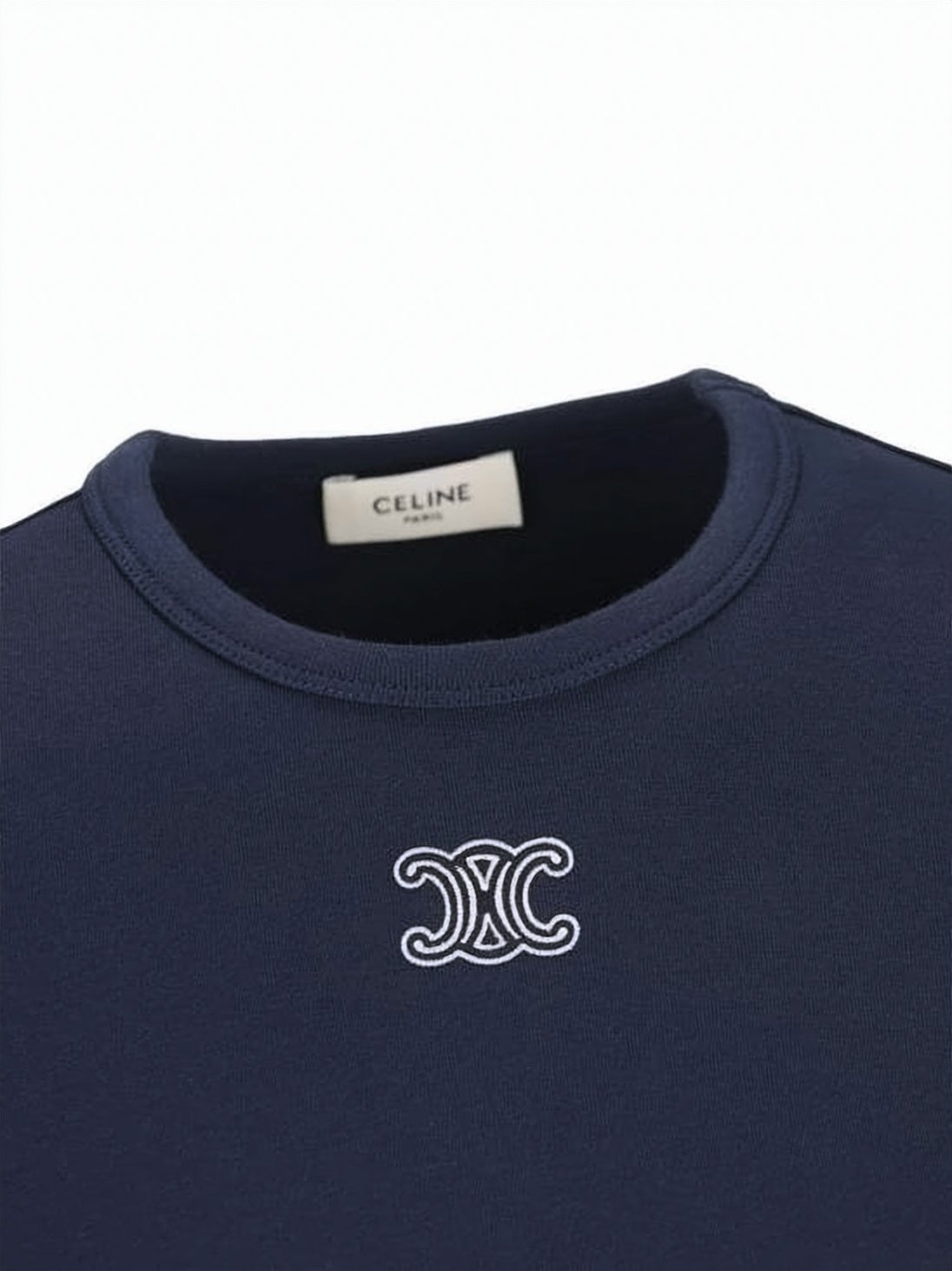 Fitted Short-Sleeve Top with Embroidered Logo Detail