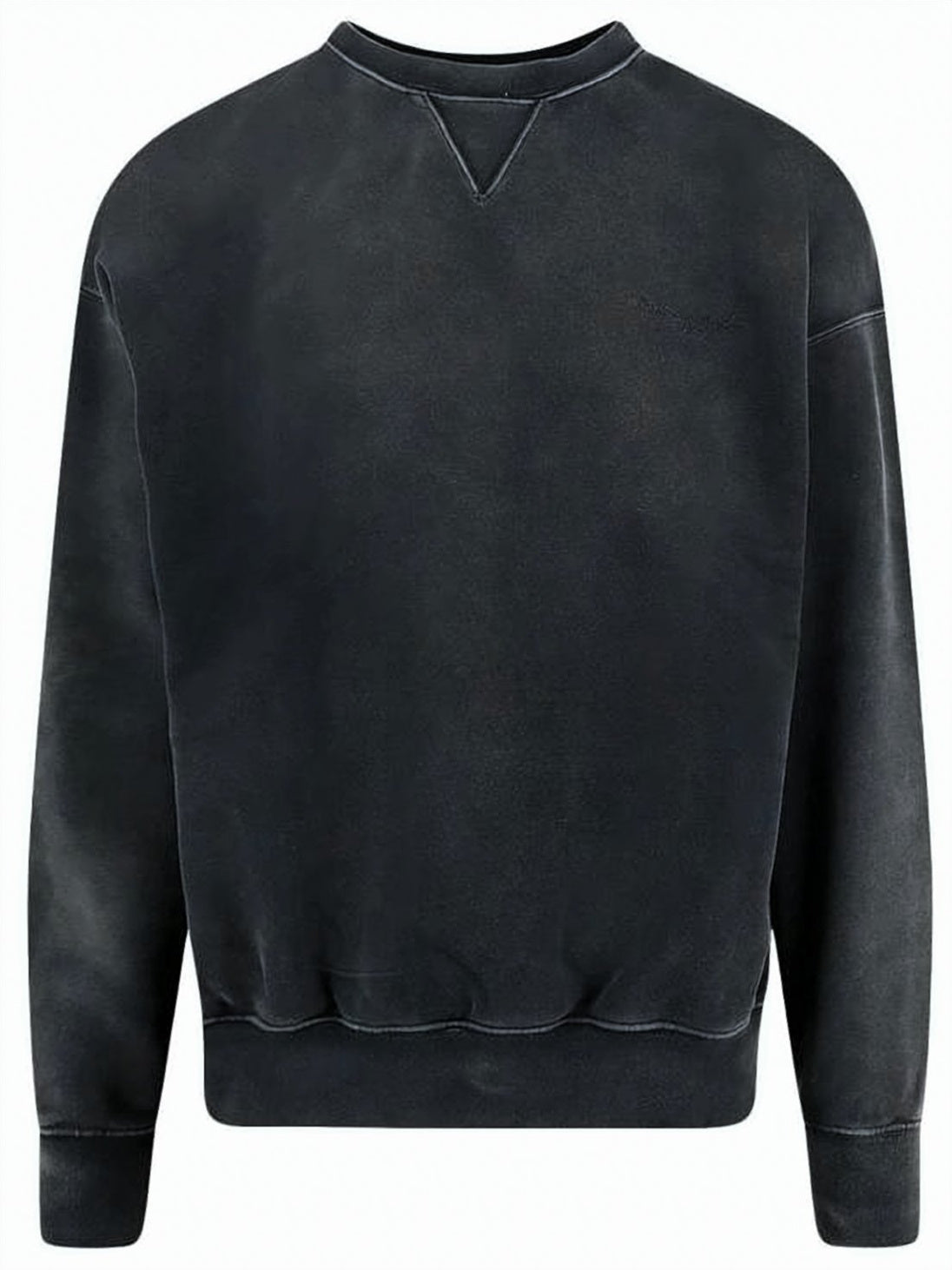 Black V-Stitch Cotton T-Shirt