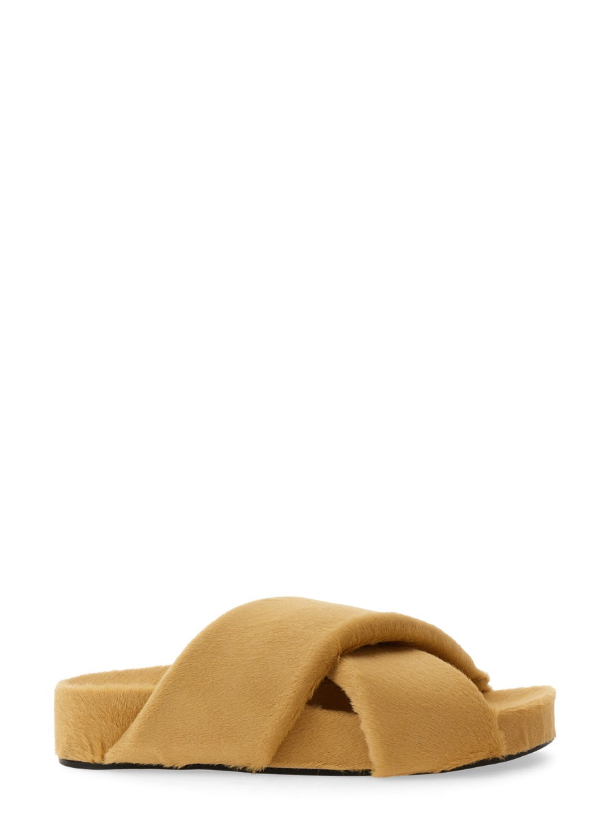 Crisscross Leather Sandals