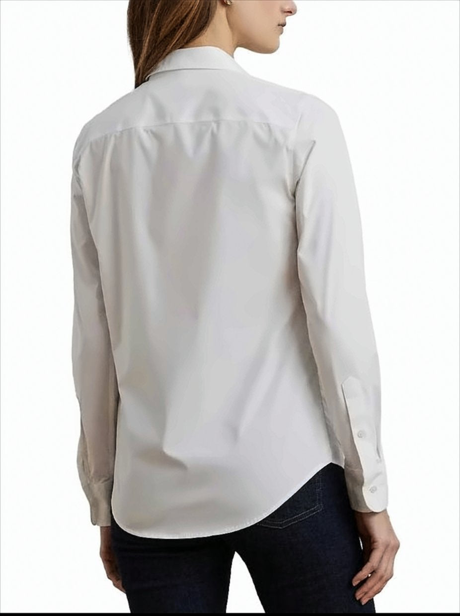 Crisp White Long-Sleeved Shirt