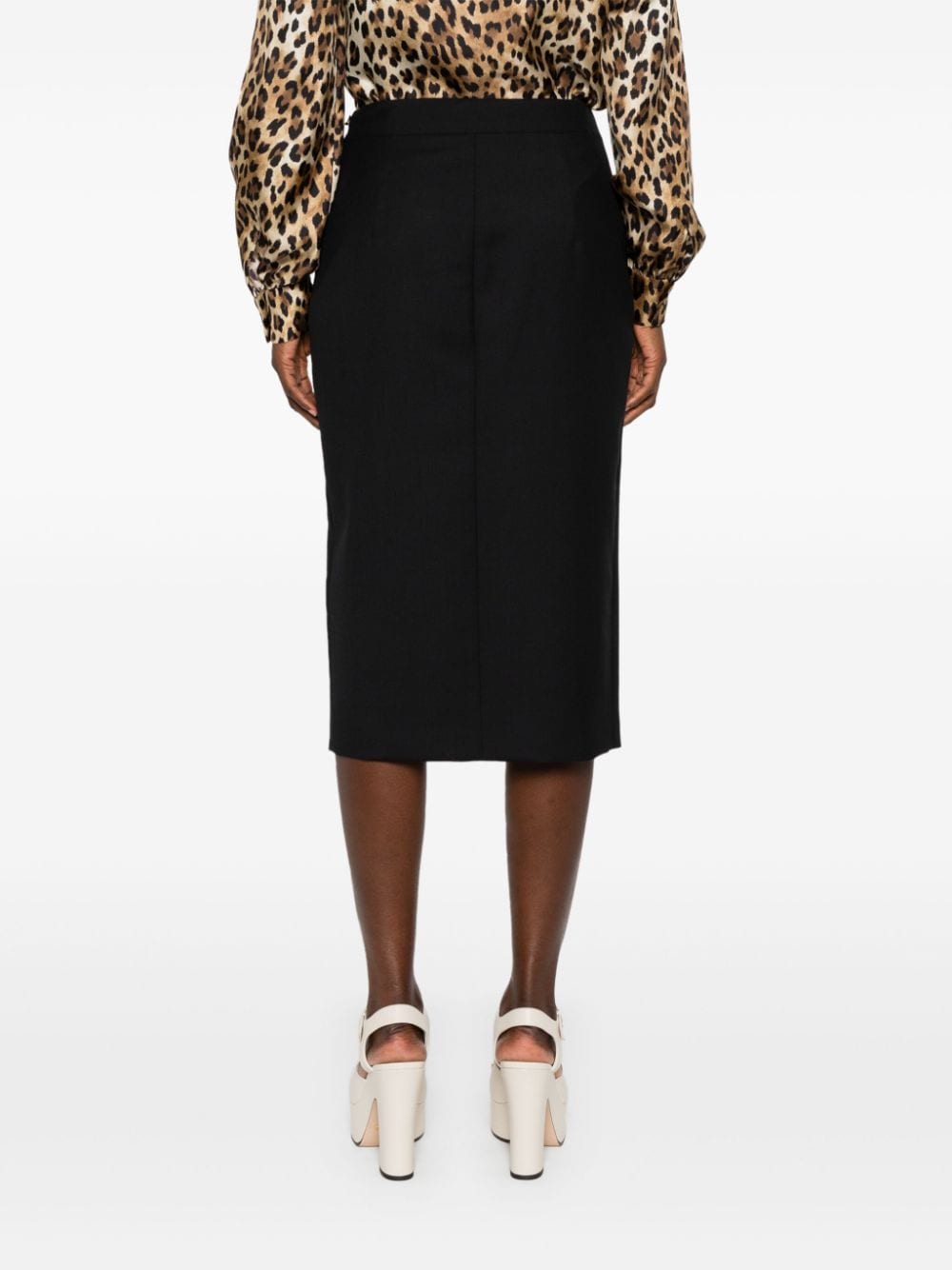 Pencil Skirt in Virgin Wool Gabardine