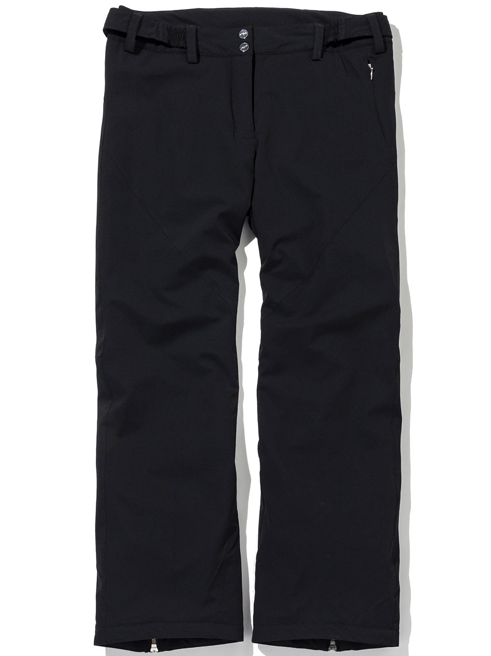 Matte Black Opal Straight-Leg Ski Pants