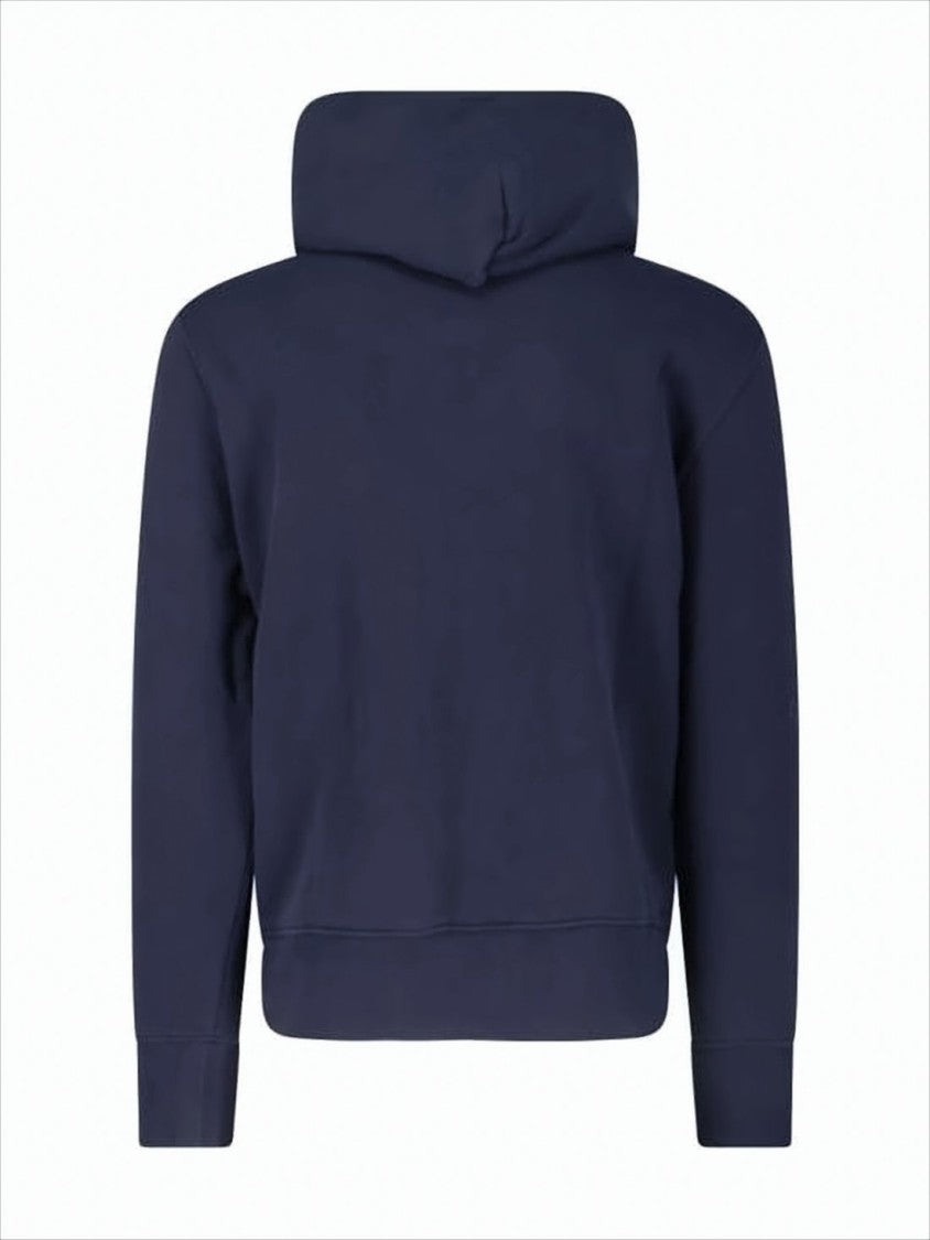 Deep Navy Cotton Hoodie with Drawstring