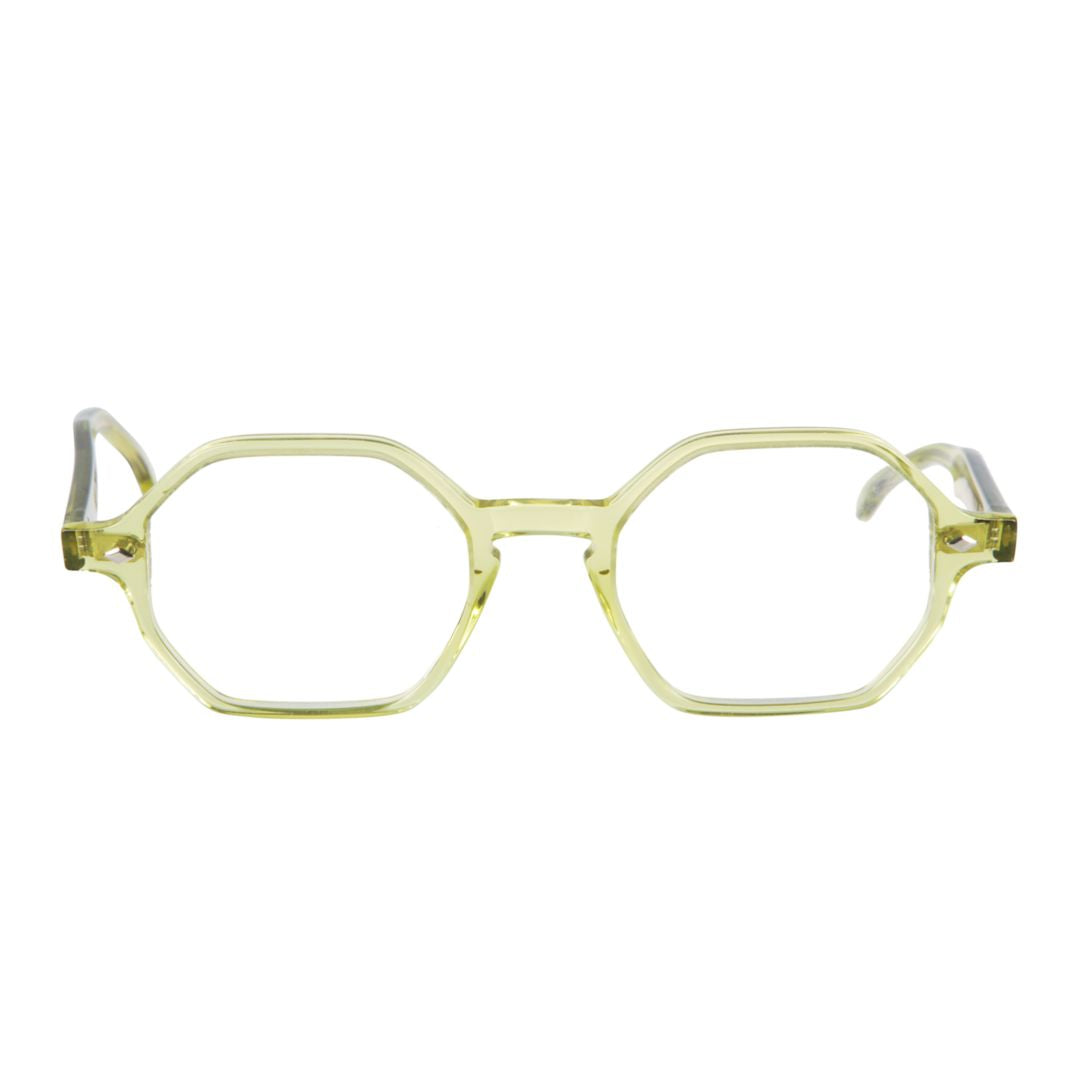 Octagon Translucent Yellow Octagonal Frame Eyeglasses
