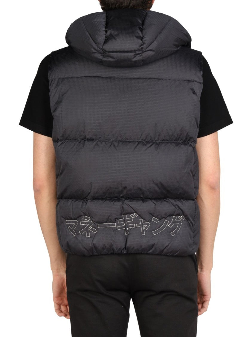 Hooded High Neck Padded Vest