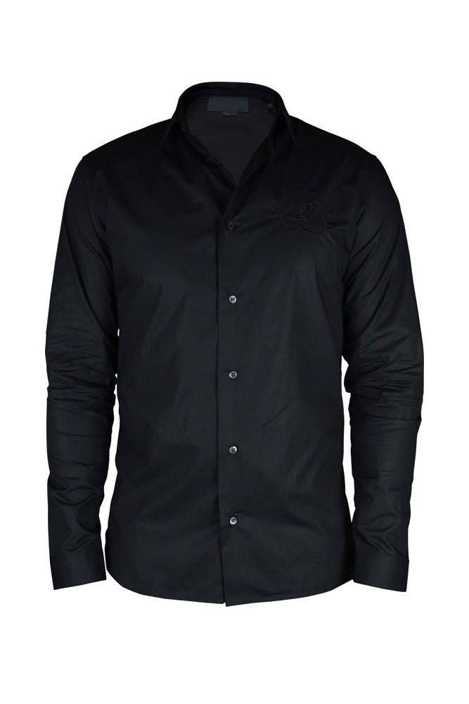 Gold Cut Ls Skull Shirt