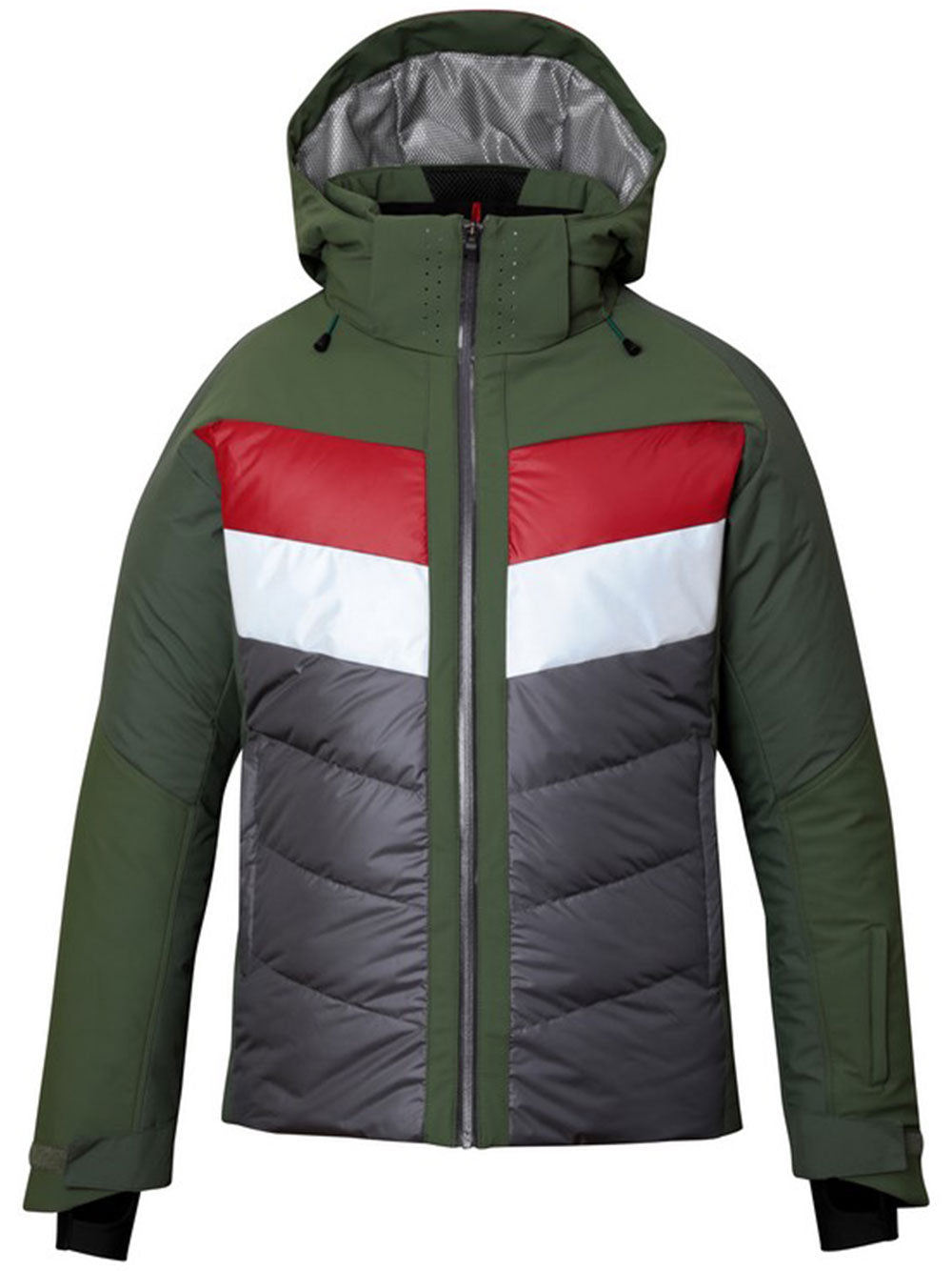 Olive Green De Lorean Quilted Ski Jacket