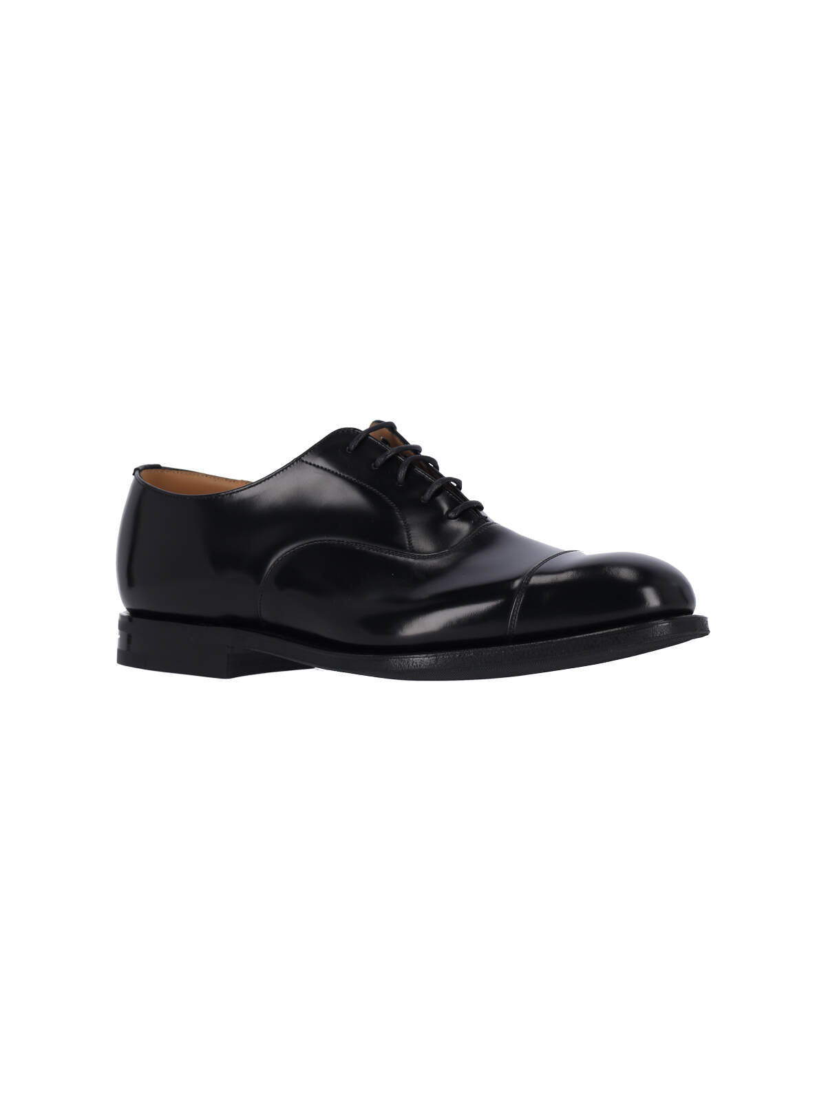 Black Consul Polished Leather Derby Shoes