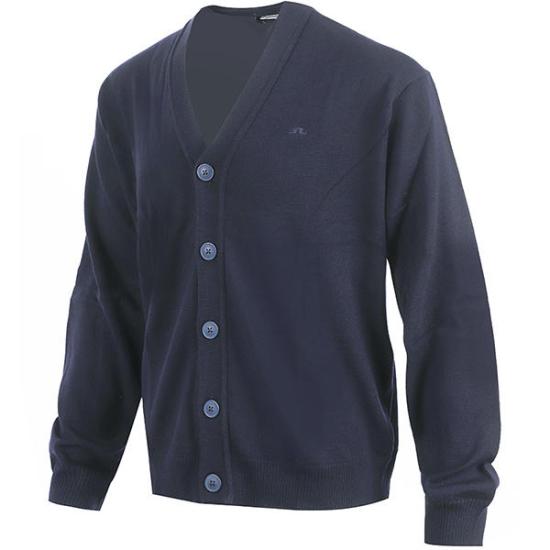 Deep V-Neck Cardigan with Button-Down Front