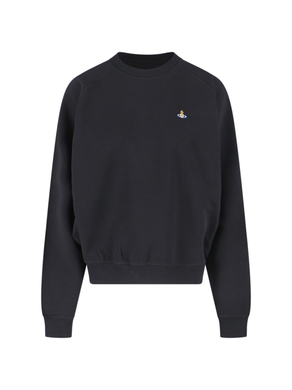 "Orb" Crewneck Sweatshirt, In Black Cotton