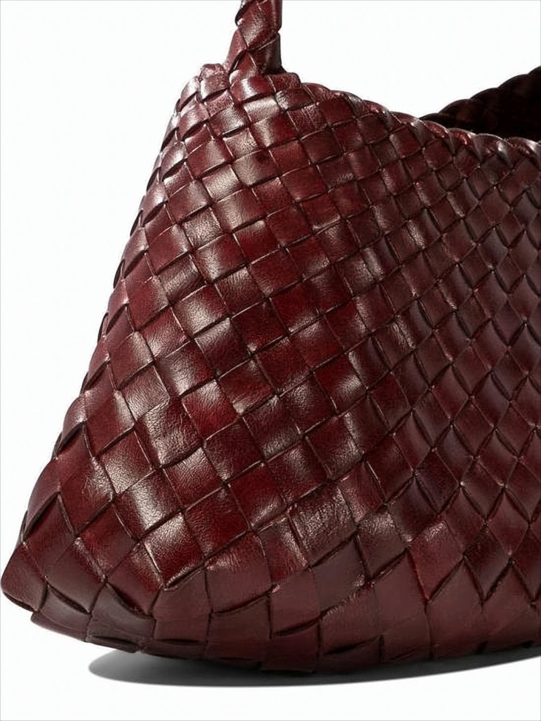 Mini Shoulder Bag with Woven Buffalo Leather Design