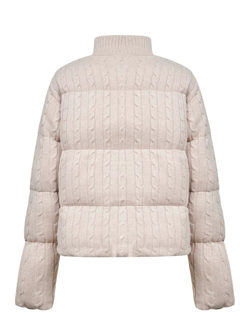 Quilted High Collar Mya Wool Jacket