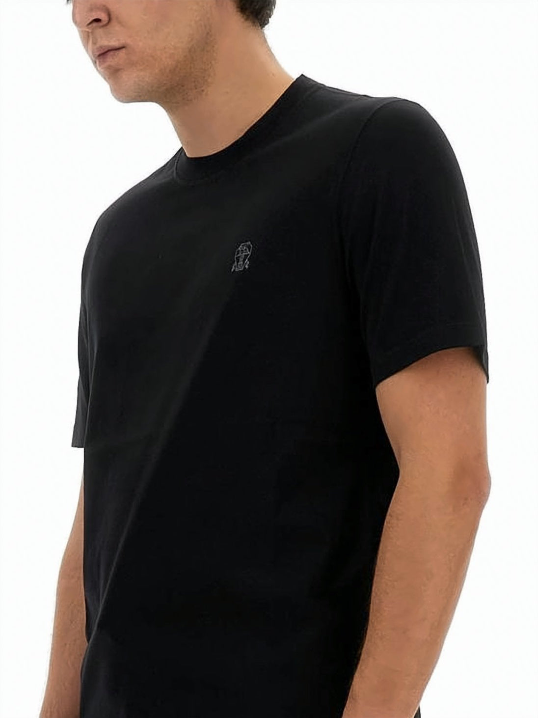 Cotton Jersey Crew Neck T-Shirt