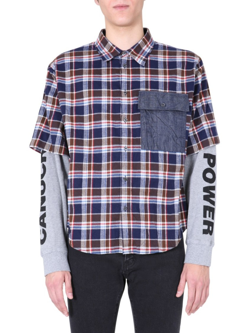 Double-Sleeve Casual Shirt With Classic Collar