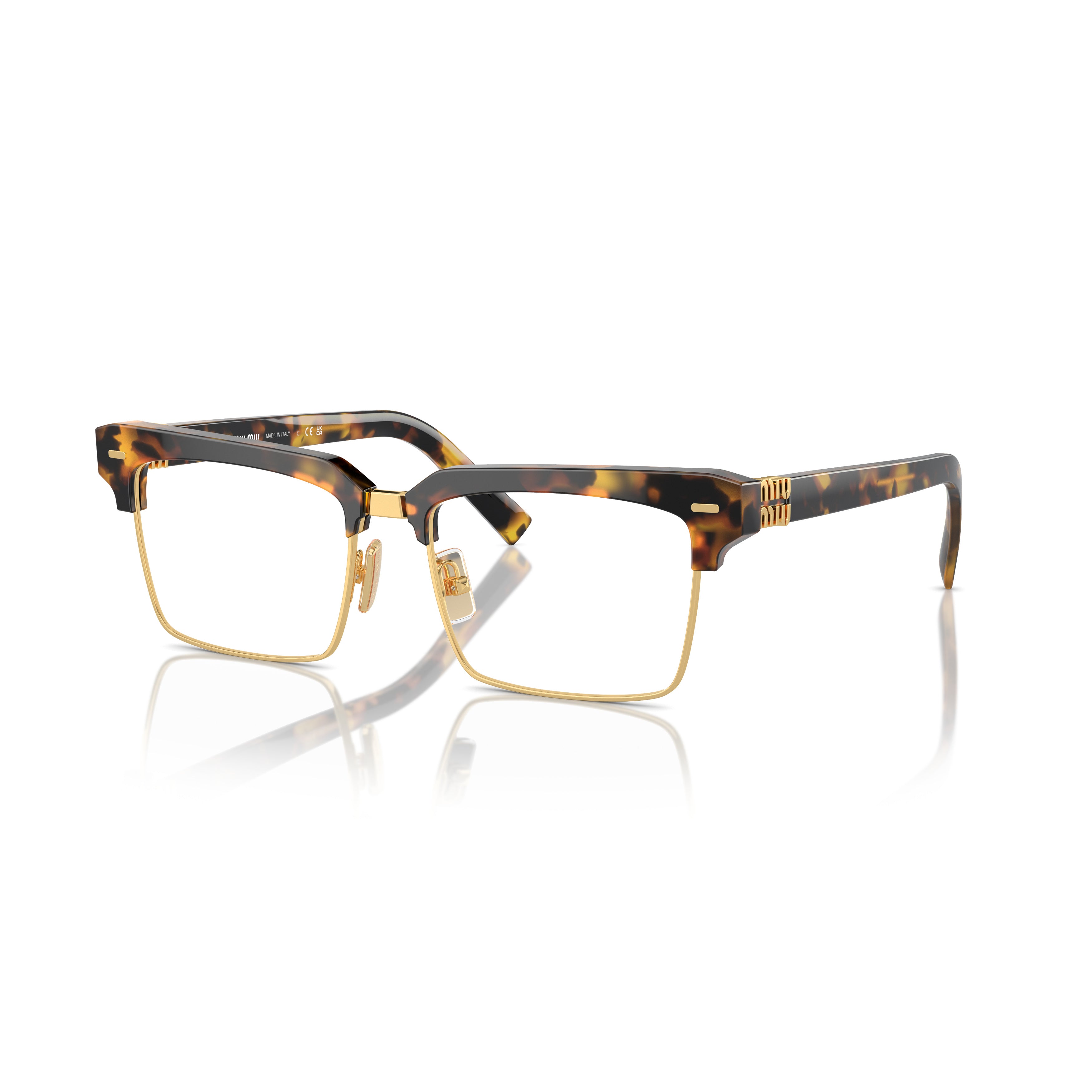 0mu 11xv Square Tortoiseshell Acetate Eyeglasses