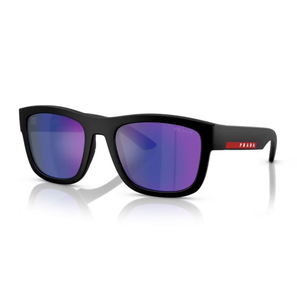 Ps 01Zs Rectangular Matte Black Nylon Sunglasses