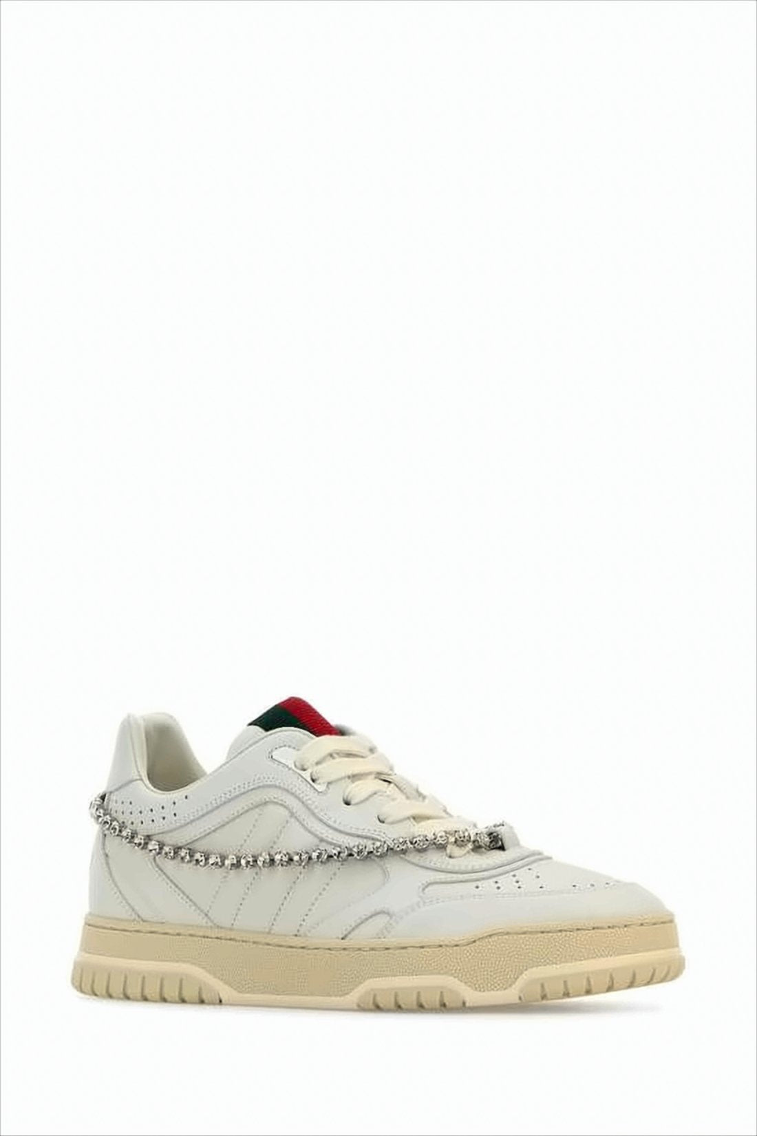 Low-Top Sneakers with Leather