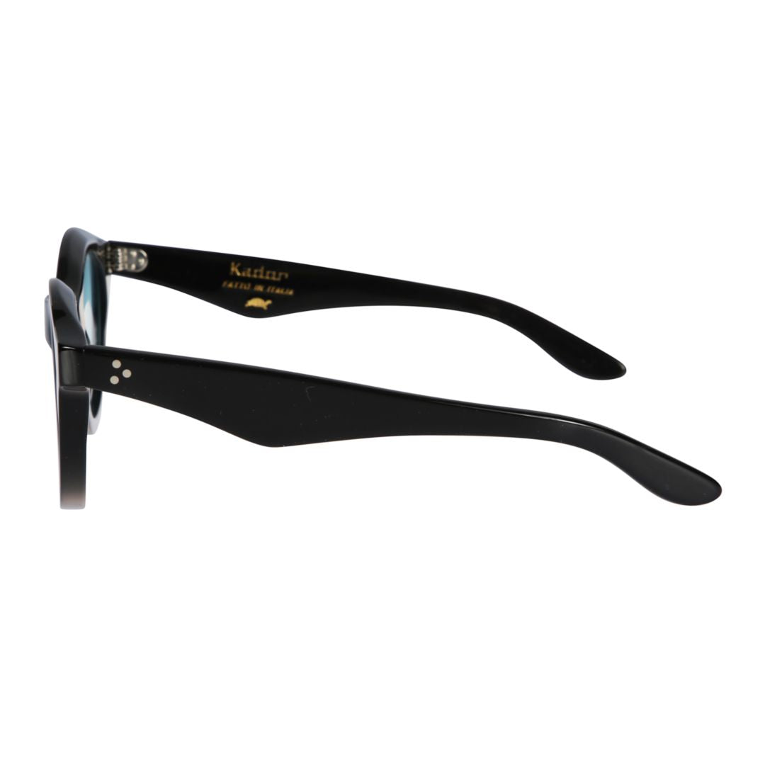 Thick Glossy Black Sunglasses with Rounded Lenses