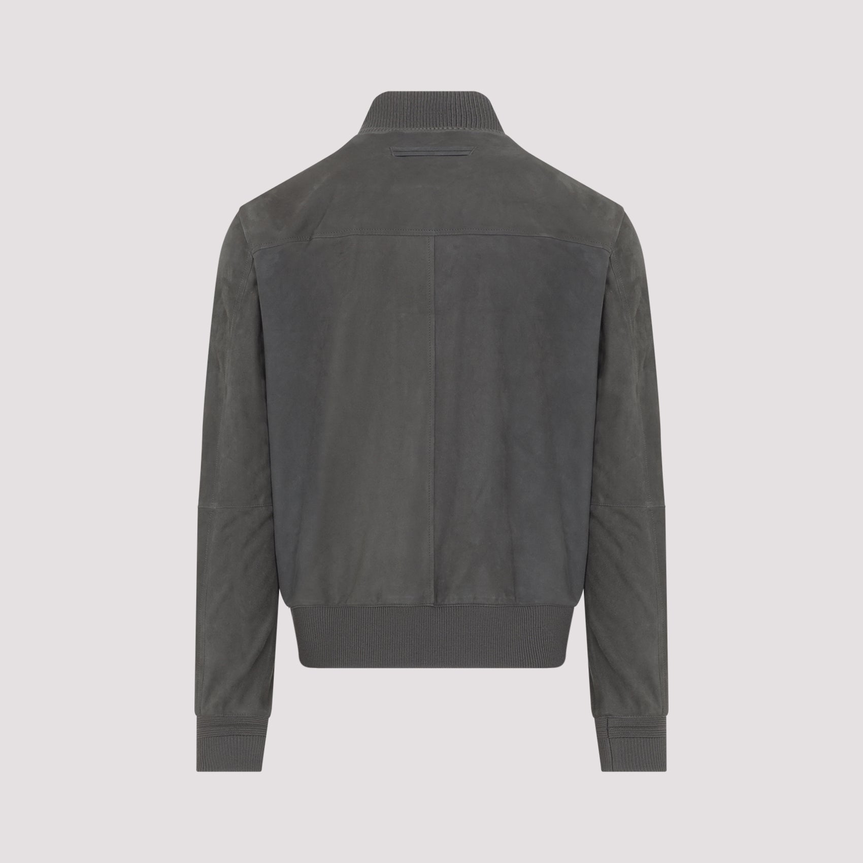 Tailored-Fit Grey Lamb Leather Jacket