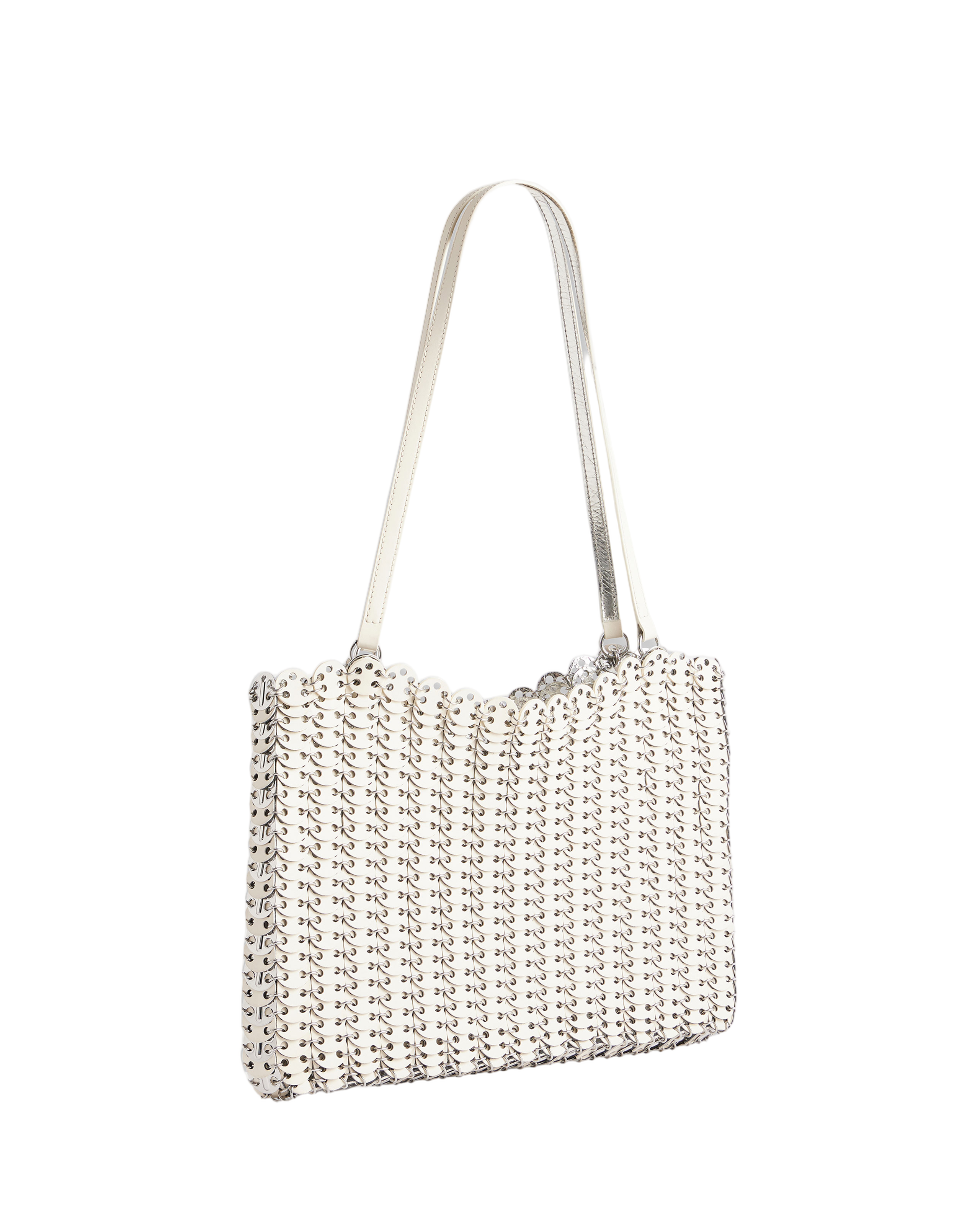 Hand-Assembled Metal Shoulder Bag With Slim Handles