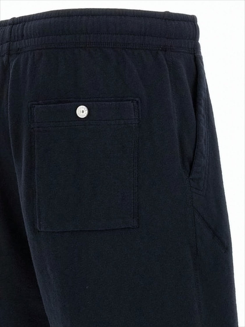 Relaxed Fit Blue Cotton Shorts