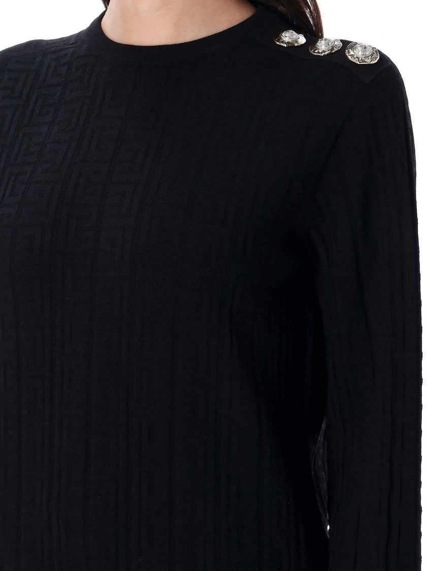 Monogramowany dzianinowy top