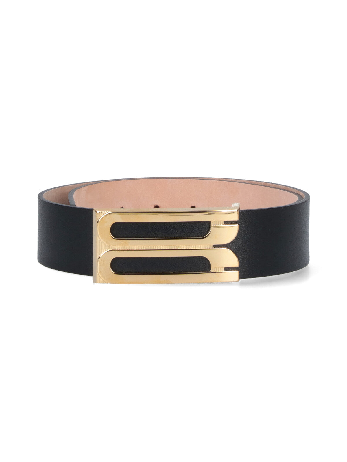 Adjustable Black Leather Belt