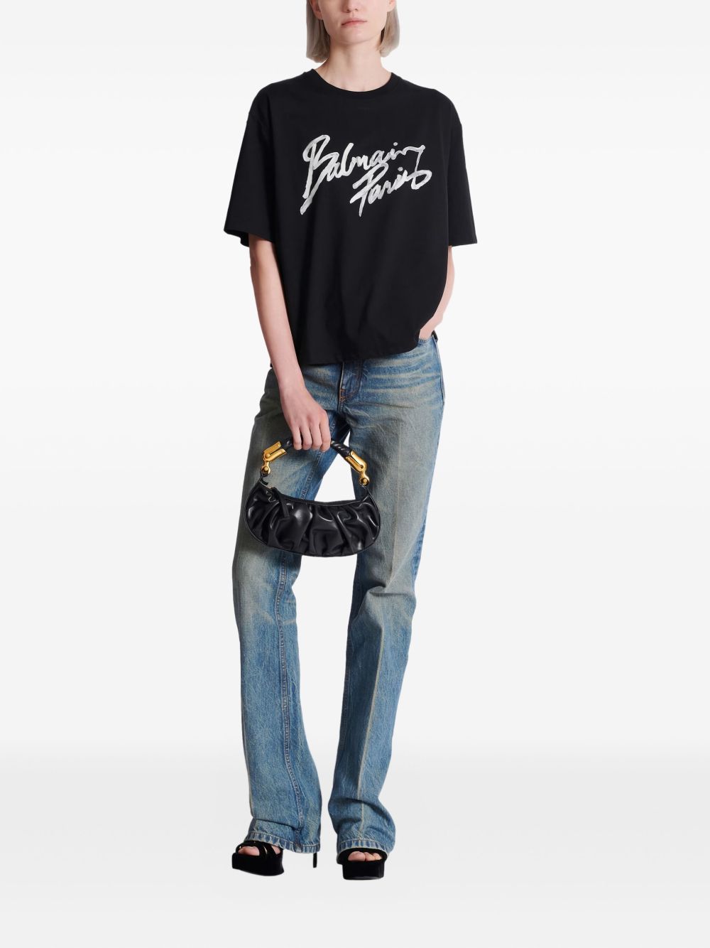 Short-Sleeved T-Shirt With Handwritten Graphic