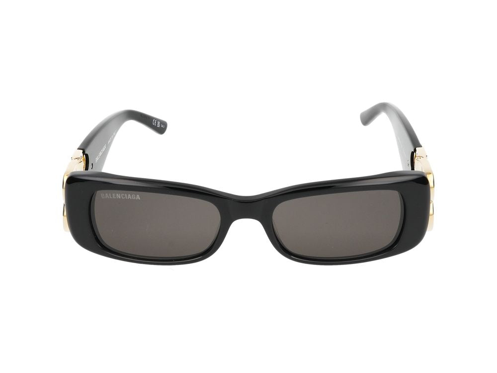 Okulary przeciwsłoneczne Balenciaga BB0096S 001 czarno-złote, szare 51/18/130