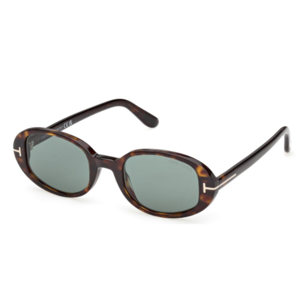 Ft1364 Tortoiseshell Oval Frame Sunglasses