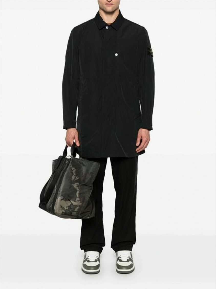 Black Jacket with Concealed Button Placket