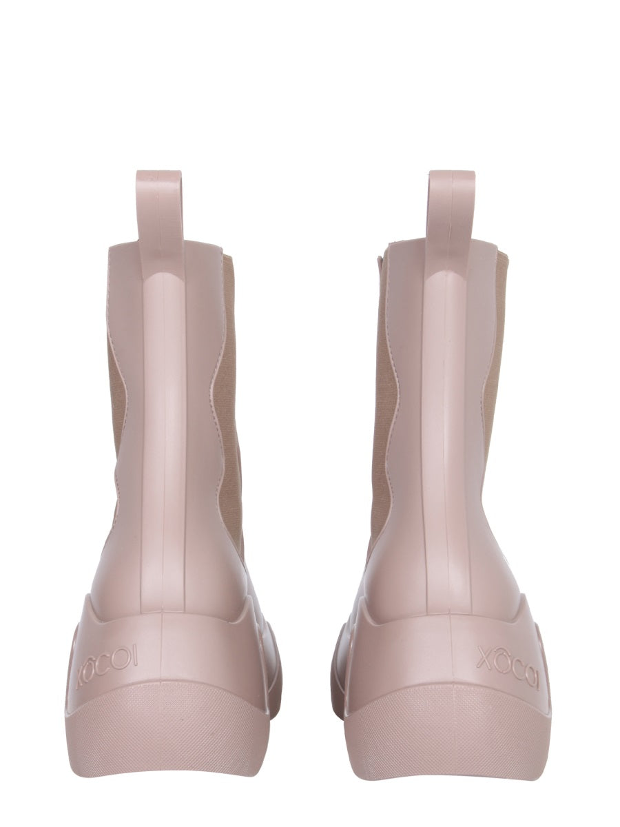 Chunky Sculpted Rubber Sole Boots
