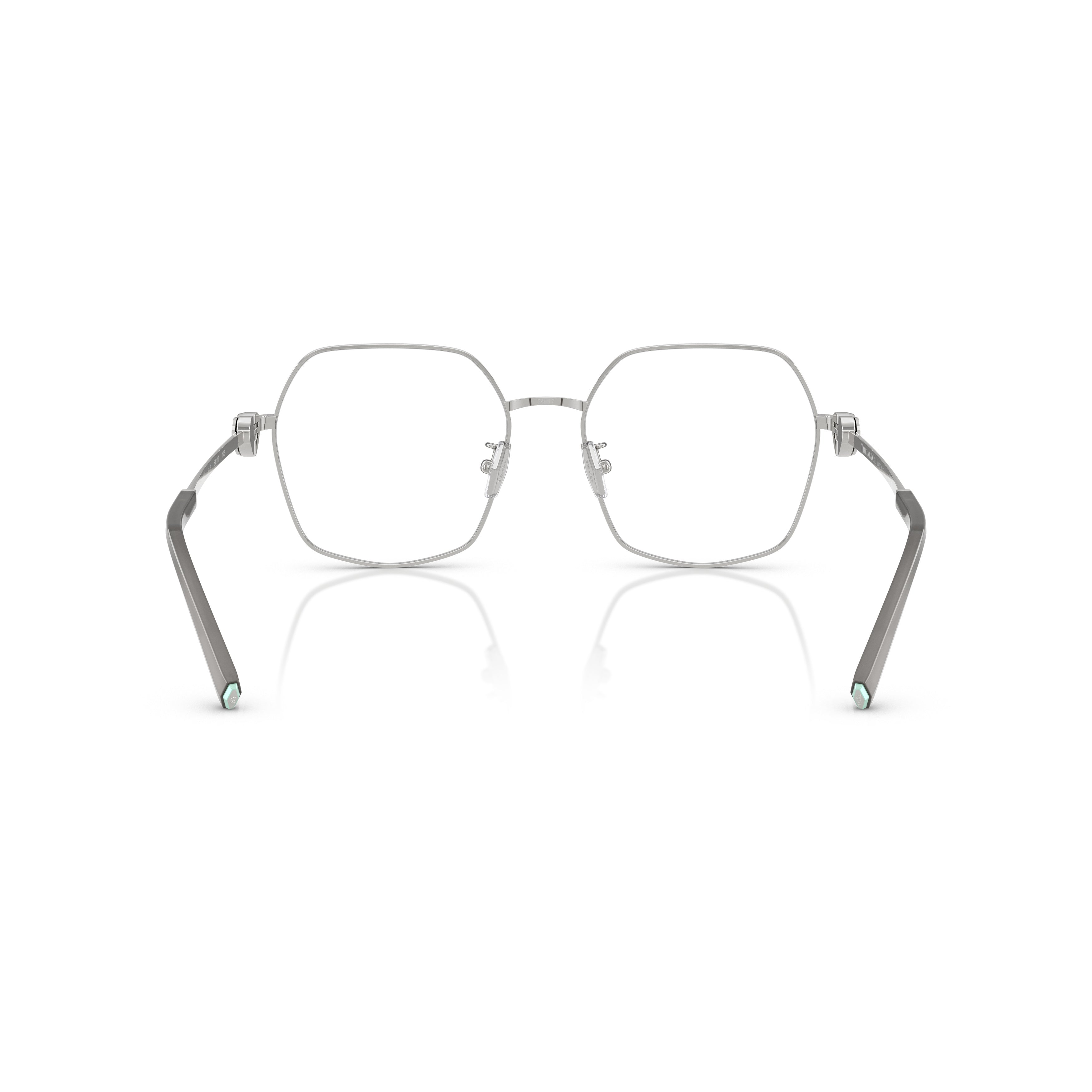 0tf1165bd Hexagonal Frame Eyeglasses in Polished Steel