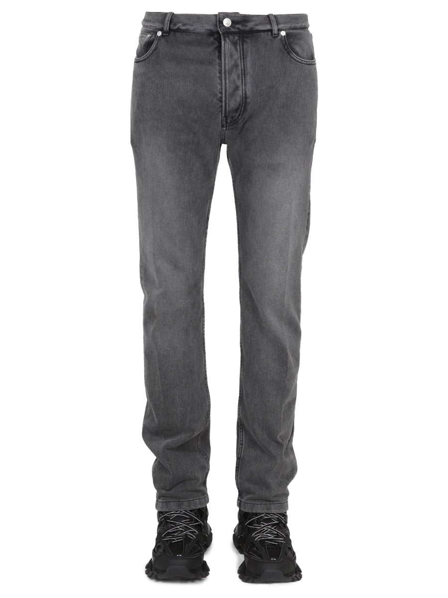 Traditional Fit Jeans with Patch Logo Detail