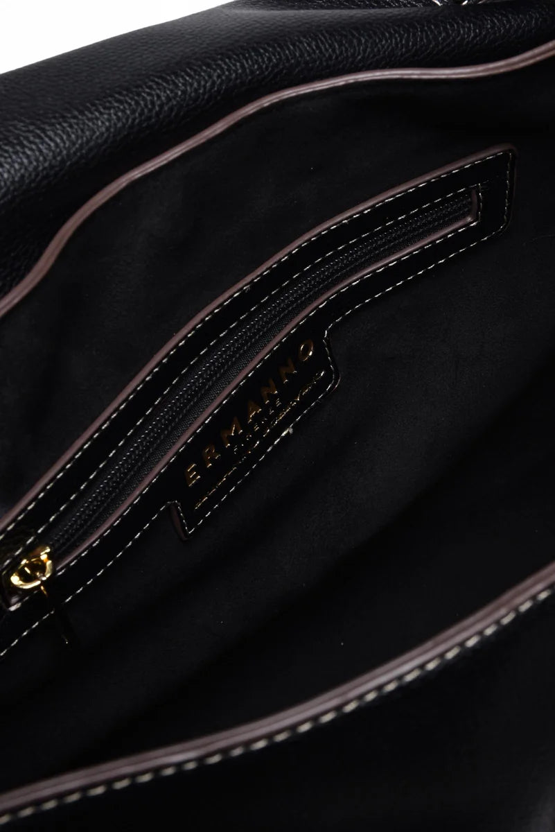Flap Treasure Handbag - Black