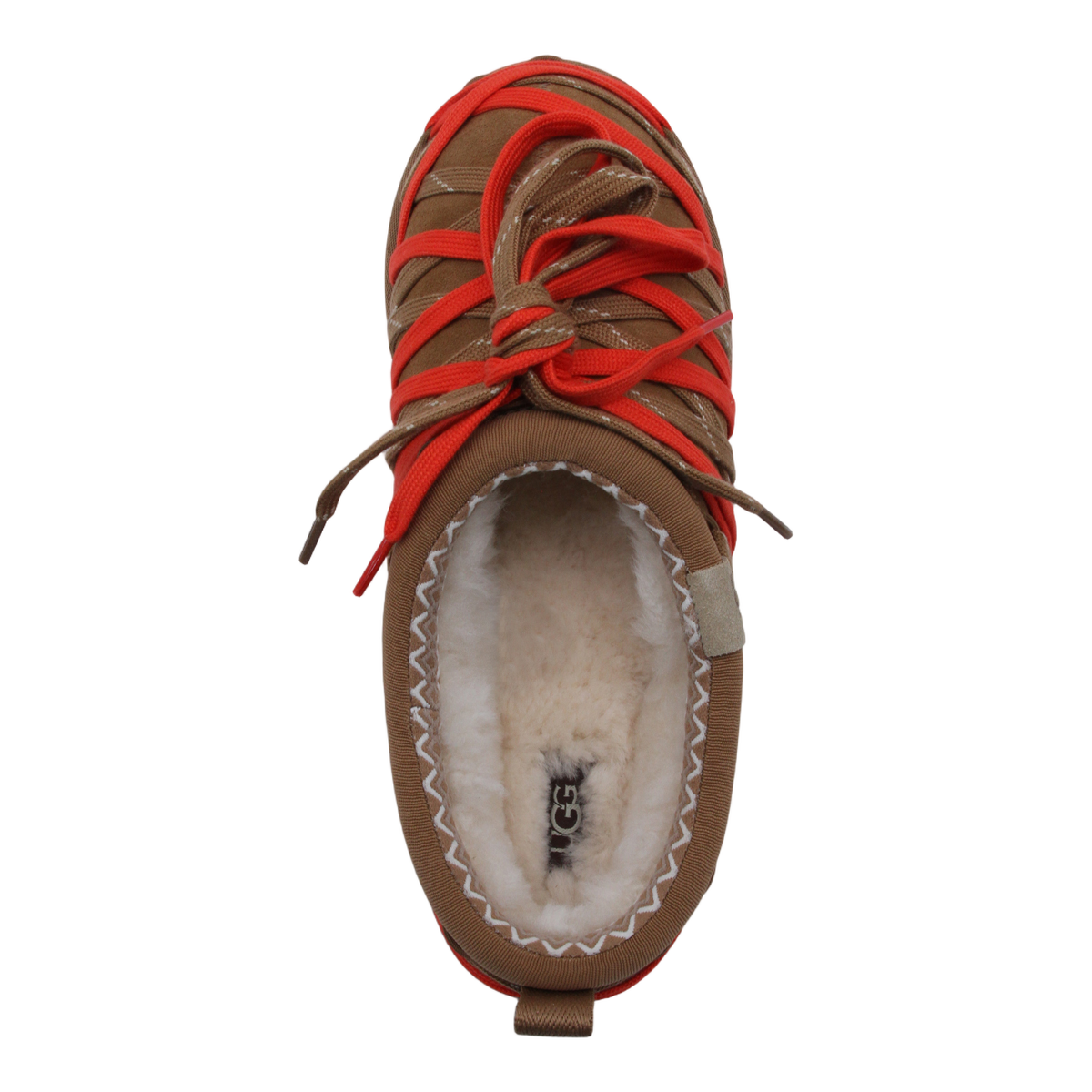 Brown Flat Shoes with Crisscrossing Straps