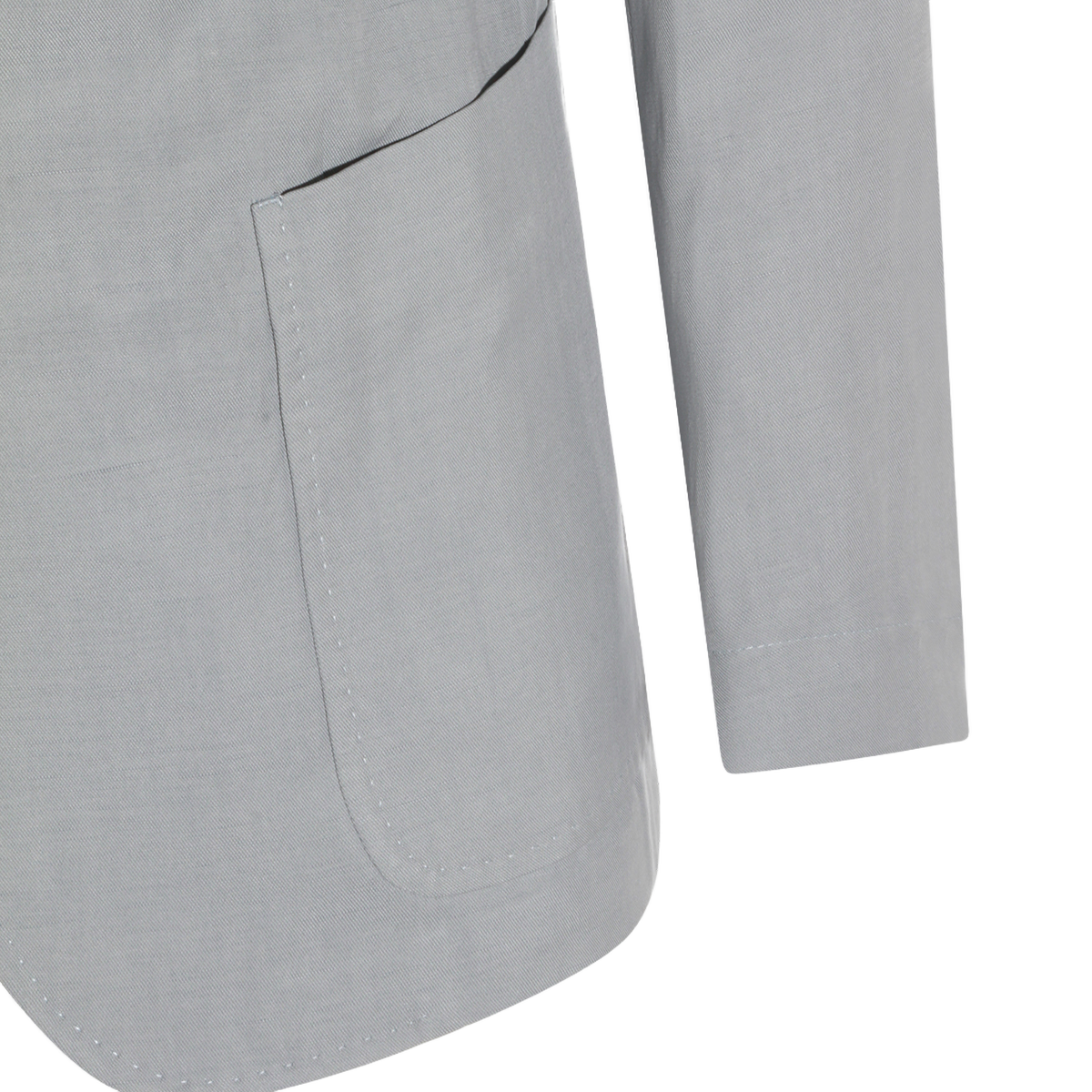 Tailored Light Grey Jacket With Notched Lapel