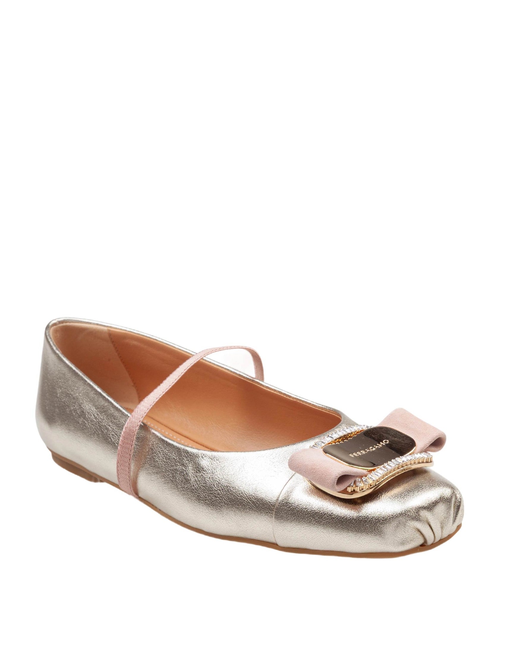 New Vara Ballerina Flats In Laminated Nappa