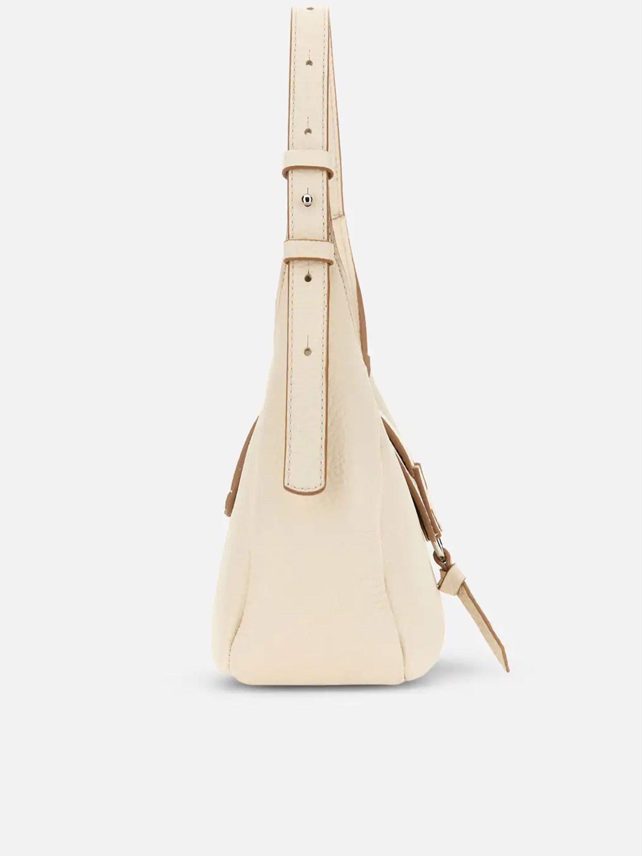 Neutral Structured Small Rounded H Handbag